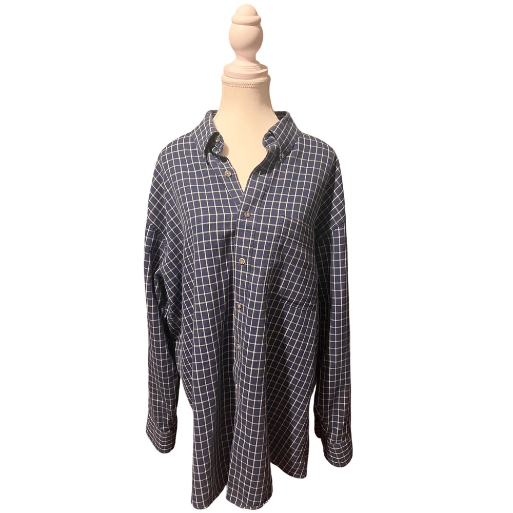 Wrinkle Free Button Up Shirt Cotton Casual Minimalist Office L Savane